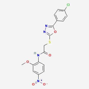 2-{[5-(4-chlorophenyl)-1,3,4-oxadiazol-2-yl]thio}-N-(2-methoxy-4-nitrophenyl)acetamide