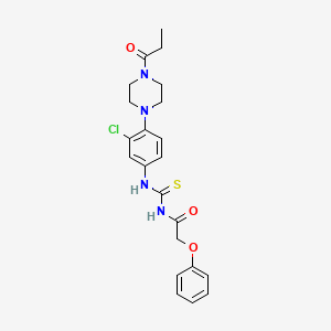 N-({[3-chloro-4-(4-propionyl-1-piperazinyl)phenyl]amino}carbonothioyl)-2-phenoxyacetamide