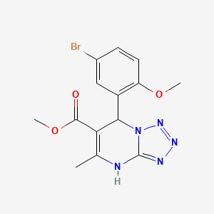 molecular formula C14H14BrN5O3 B4206258 methyl 7-(5-bromo-2-methoxyphenyl)-5-methyl-4,7-dihydrotetrazolo[1,5-a]pyrimidine-6-carboxylate 