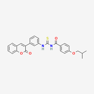 4-isobutoxy-N-({[3-(2-oxo-2H-chromen-3-yl)phenyl]amino}carbonothioyl)benzamide