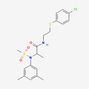 N~1~-{2-[(4-chlorophenyl)thio]ethyl}-N~2~-(3,5-dimethylphenyl)-N~2~-(methylsulfonyl)alaninamide