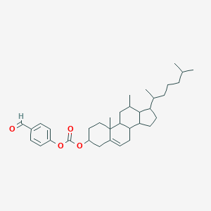 molecular formula C35H50O4 B420627 17-(1,5-dimethylhexyl)-10,12-dimethyl-2,3,4,7,8,9,10,11,12,13,14,15,16,17-tetradecahydro-1H-cyclopenta[a]phenanthren-3-yl 4-formylphenyl carbonate 