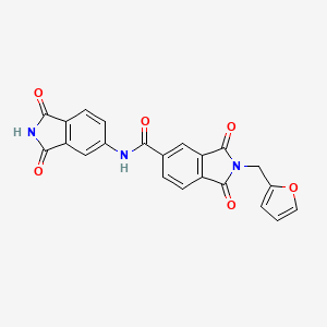 N-(1,3-dioxo-2,3-dihydro-1H-isoindol-5-yl)-2-(2-furylmethyl)-1,3-dioxo-5-isoindolinecarboxamide