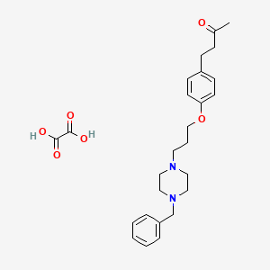 4-[4-[3-(4-Benzylpiperazin-1-yl)propoxy]phenyl]butan-2-one;oxalic acid