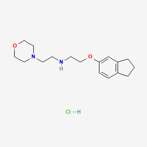 N-[2-(2,3-dihydro-1H-inden-5-yloxy)ethyl]-2-morpholin-4-ylethanamine;hydrochloride