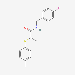 N-(4-fluorobenzyl)-2-[(4-methylphenyl)thio]propanamide