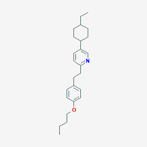 molecular formula C25H35NO B420637 Butyl 4-{2-[5-(4-ethylcyclohexyl)-2-pyridinyl]ethyl}phenyl ether 