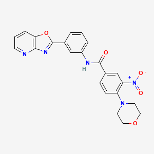 molecular formula C23H19N5O5 B4206394 4-(4-morpholinyl)-3-nitro-N-(3-[1,3]oxazolo[4,5-b]pyridin-2-ylphenyl)benzamide 