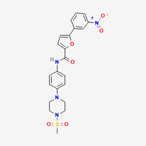 N-{4-[4-(methylsulfonyl)-1-piperazinyl]phenyl}-5-(3-nitrophenyl)-2-furamide