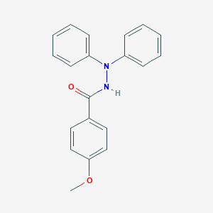 molecular formula C20H18N2O2 B420642 4-methoxy-N',N'-diphenylbenzohydrazide 