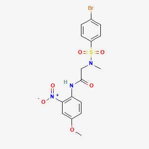 2-[(4-bromophenyl)sulfonyl-methylamino]-N-(4-methoxy-2-nitrophenyl)acetamide