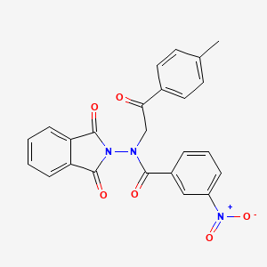 molecular formula C24H17N3O6 B4206425 N-(1,3-dioxo-1,3-dihydro-2H-isoindol-2-yl)-N-[2-(4-methylphenyl)-2-oxoethyl]-3-nitrobenzamide 