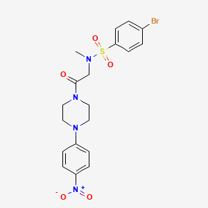 molecular formula C19H21BrN4O5S B4206430 4-bromo-N-methyl-N-{2-[4-(4-nitrophenyl)-1-piperazinyl]-2-oxoethyl}benzenesulfonamide 