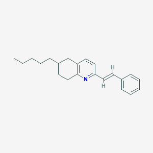 molecular formula C22H27N B420644 6-Pentyl-2-styryl-5,6,7,8-tetrahydro-quinoline 