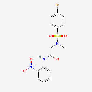 2-[(4-bromophenyl)sulfonyl-methylamino]-N-(2-nitrophenyl)acetamide