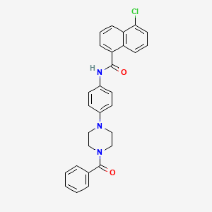 N-[4-(4-benzoyl-1-piperazinyl)phenyl]-5-chloro-1-naphthamide