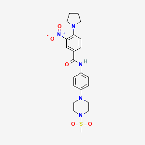 N-{4-[4-(methylsulfonyl)-1-piperazinyl]phenyl}-3-nitro-4-(1-pyrrolidinyl)benzamide