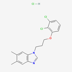 1-[3-(2,3-Dichlorophenoxy)propyl]-5,6-dimethylbenzimidazole;hydrochloride