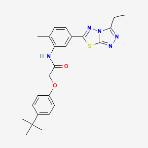 2-(4-tert-butylphenoxy)-N-[5-(3-ethyl[1,2,4]triazolo[3,4-b][1,3,4]thiadiazol-6-yl)-2-methylphenyl]acetamide