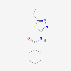 molecular formula C11H17N3OS B420655 N-(5-ethyl-1,3,4-thiadiazol-2-yl)cyclohexanecarboxamide CAS No. 312754-89-5