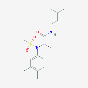 N~2~-(3,4-dimethylphenyl)-N~1~-(3-methylbutyl)-N~2~-(methylsulfonyl)alaninamide