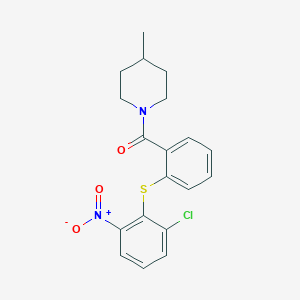 {2-[(2-Chloro-6-nitrophenyl)sulfanyl]phenyl}(4-methylpiperidino)methanone