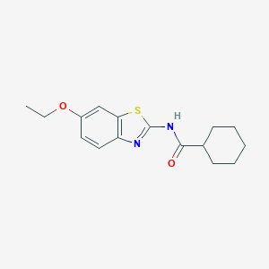 molecular formula C16H20N2O2S B420657 N-(6-ethoxy-1,3-benzothiazol-2-yl)cyclohexanecarboxamide 