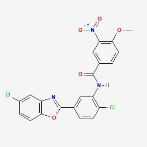 N-[2-chloro-5-(5-chloro-1,3-benzoxazol-2-yl)phenyl]-4-methoxy-3-nitrobenzamide