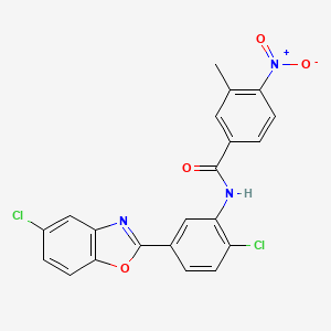 N-[2-chloro-5-(5-chloro-1,3-benzoxazol-2-yl)phenyl]-3-methyl-4-nitrobenzamide