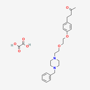 4-[4-[2-[2-(4-Benzylpiperazin-1-yl)ethoxy]ethoxy]phenyl]butan-2-one;oxalic acid