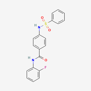 4-BENZENESULFONAMIDO-N-(2-FLUOROPHENYL)BENZAMIDE