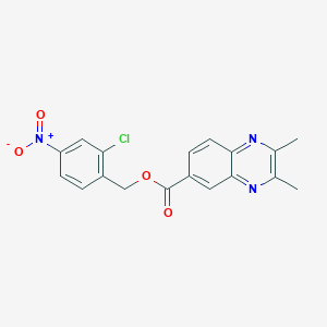 2-chloro-4-nitrobenzyl 2,3-dimethyl-6-quinoxalinecarboxylate