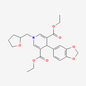 diethyl 4-(1,3-benzodioxol-5-yl)-1-(tetrahydro-2-furanylmethyl)-1,4-dihydro-3,5-pyridinedicarboxylate