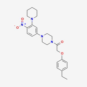 molecular formula C25H32N4O4 B4206658 1-[(4-ethylphenoxy)acetyl]-4-[4-nitro-3-(1-piperidinyl)phenyl]piperazine 