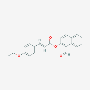 molecular formula C22H18O4 B420667 1-Formyl-2-naphthyl 3-(4-ethoxyphenyl)acrylate 