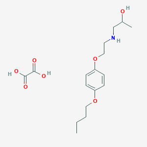 1-[2-(4-Butoxyphenoxy)ethylamino]propan-2-ol;oxalic acid