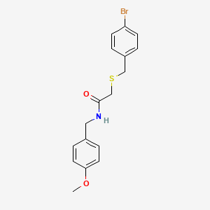 2-{[(4-BROMOPHENYL)METHYL]SULFANYL}-N-[(4-METHOXYPHENYL)METHYL]ACETAMIDE