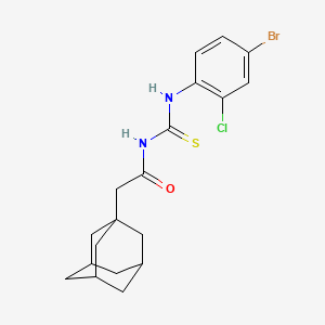 2-(1-adamantyl)-N-{[(4-bromo-2-chlorophenyl)amino]carbonothioyl}acetamide