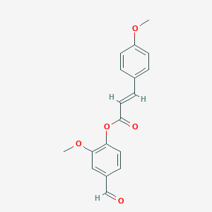 molecular formula C18H16O5 B420673 4-Formyl-2-methoxyphenyl 3-(4-methoxyphenyl)acrylate 
