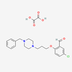 molecular formula C23H27ClN2O6 B4206731 2-[3-(4-Benzylpiperazin-1-yl)propoxy]-5-chlorobenzaldehyde;oxalic acid 