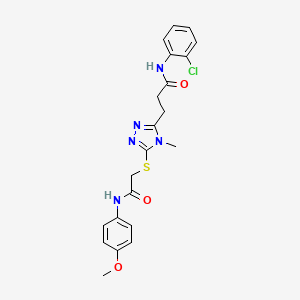 N-(2-chlorophenyl)-3-[5-({2-[(4-methoxyphenyl)amino]-2-oxoethyl}sulfanyl)-4-methyl-4H-1,2,4-triazol-3-yl]propanamide