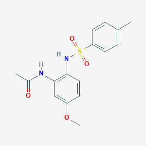 molecular formula C16H18N2O4S B420675 N-(5-methoxy-2-{[(4-methylphenyl)sulfonyl]amino}phenyl)acetamide 