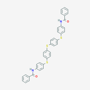 molecular formula C38H28N2O2S3 B420676 N-[4-({4-[(4-{[4-(benzoylamino)phenyl]sulfanyl}phenyl)sulfanyl]phenyl}sulfanyl)phenyl]benzamide 