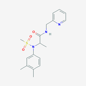 N~2~-(3,4-dimethylphenyl)-N~2~-(methylsulfonyl)-N~1~-(2-pyridinylmethyl)alaninamide