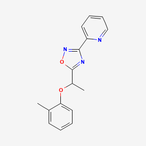 5-[1-(2-Methylphenoxy)ethyl]-3-pyridin-2-yl-1,2,4-oxadiazole