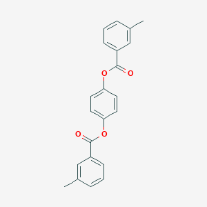 molecular formula C22H18O4 B420678 4-[(3-Methylbenzoyl)oxy]phenyl 3-methylbenzoate 