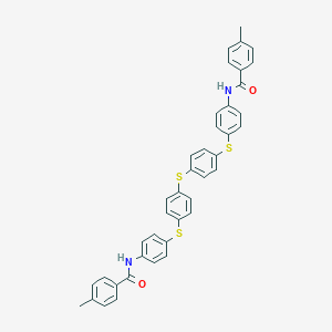 molecular formula C40H32N2O2S3 B420680 4-methyl-N-[4-[4-[4-[4-[(4-methylbenzoyl)amino]phenyl]sulfanylphenyl]sulfanylphenyl]sulfanylphenyl]benzamide 
