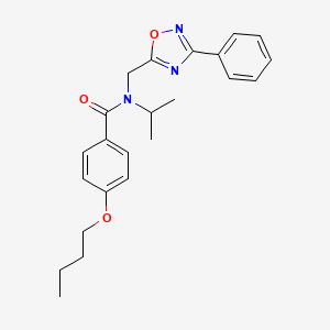 4-butoxy-N-isopropyl-N-[(3-phenyl-1,2,4-oxadiazol-5-yl)methyl]benzamide