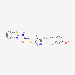 N-1,3-benzothiazol-2-yl-2-({5-[3-(4-methoxy-2-methylphenyl)propyl]-4-methyl-4H-1,2,4-triazol-3-yl}thio)acetamide