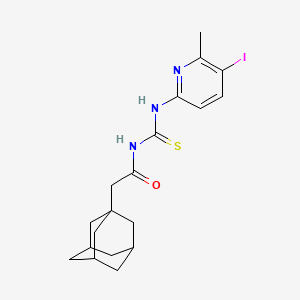 2-(1-adamantyl)-N-{[(5-iodo-6-methyl-2-pyridinyl)amino]carbonothioyl}acetamide